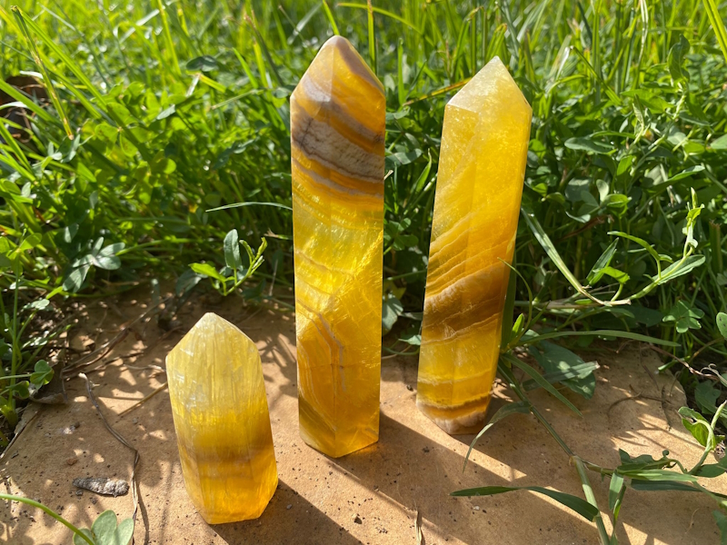 Punta generador Calcita Amarilla